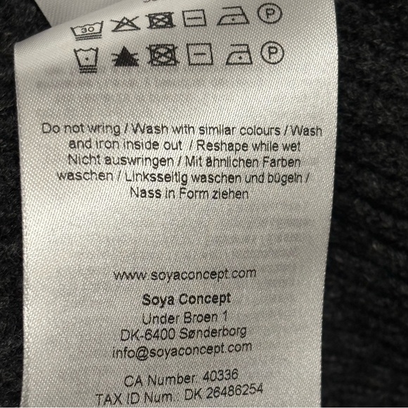 NWT SOYA CONCEPT Nessie Dark Grey Knit Dress - Picture 8 of 8